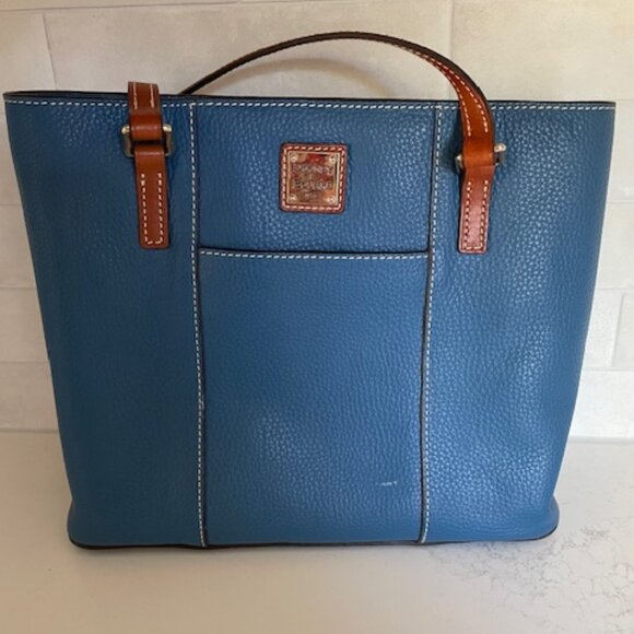 Bourke Women's Pebble Grain Leather Satchel 24 in Taupe
